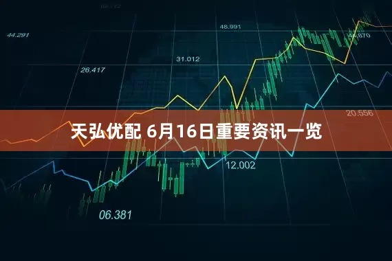 天弘优配 6月16日重要资讯一览
